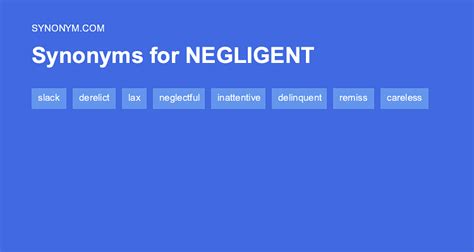 synonym negligent|other words for negligent people.